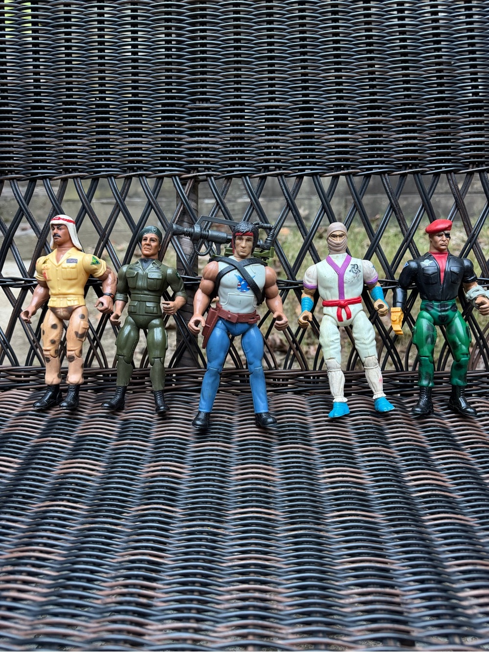 Vintage Action Figure Set of 5 Rambo